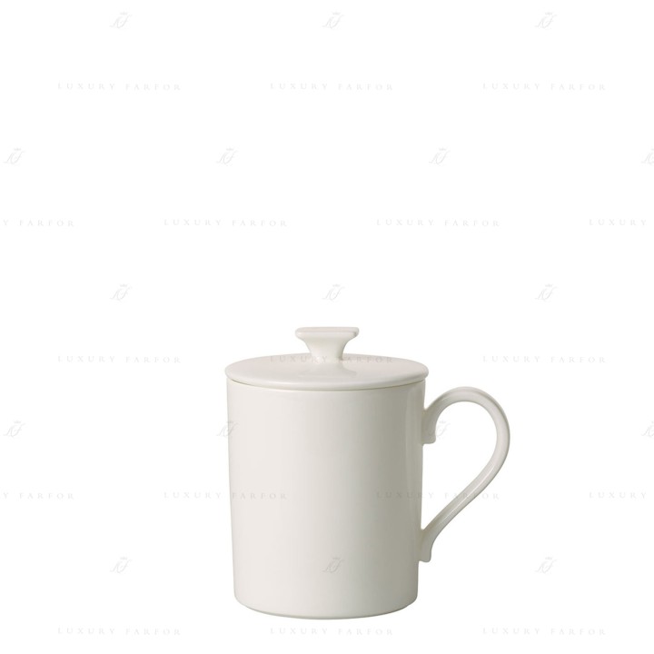 Кружка с крышкой 0,32л коллекции MetroChic Blanc бренда Villeroy & Boch