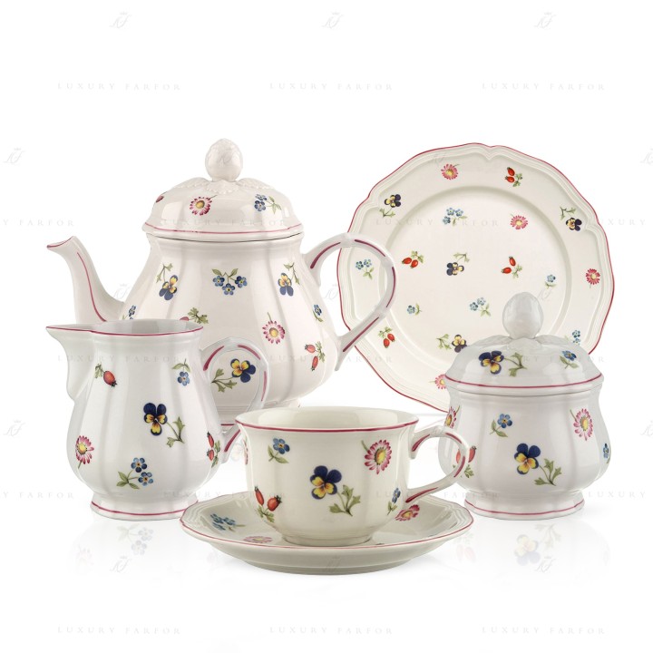 Чайный сервиз на 6 персон коллекции Petite Fleur бренда Villeroy & Boch