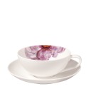 Чашка чайная с блюдцем 0,24л коллекции Rose Garden бренда Villeroy & Boch