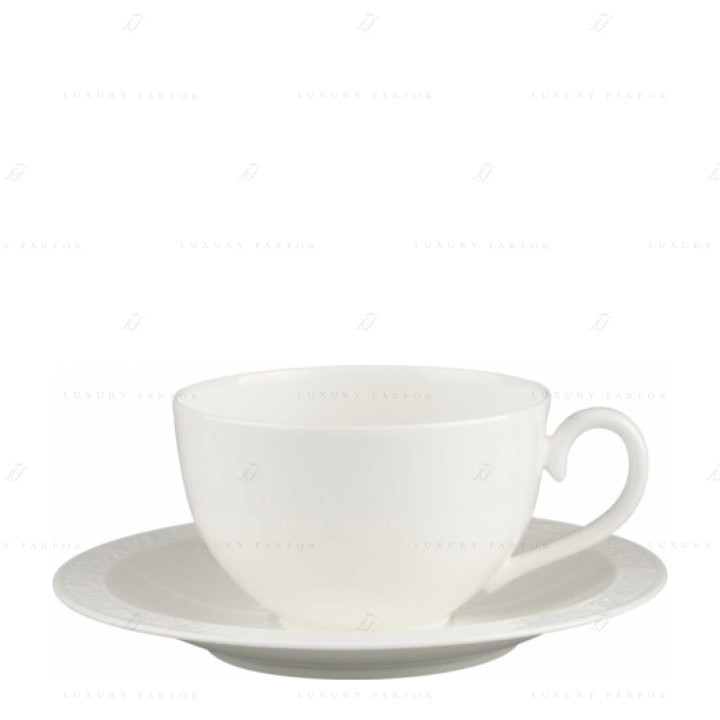 Чашка для завтрака с блюдцем 0,4л коллекции White Pearl бренда Villeroy & Boch