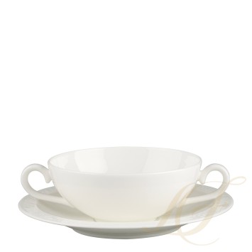 Чаша суповая с блюдцем 0,4л коллекции White Pearl бренда Villeroy & Boch