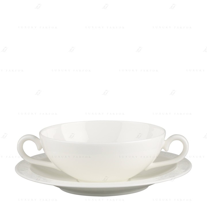 Чаша суповая с блюдцем 0,4л коллекции White Pearl бренда Villeroy & Boch