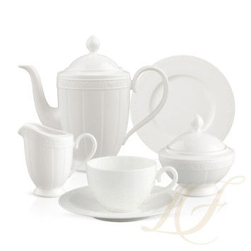 Кофейный сервиз на 6 персон коллекции White Pearl бренда Villeroy & Boch