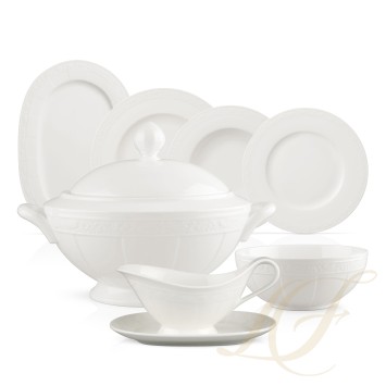 Столовый сервиз на 6 персон коллекции White Pearl бренда Villeroy & Boch