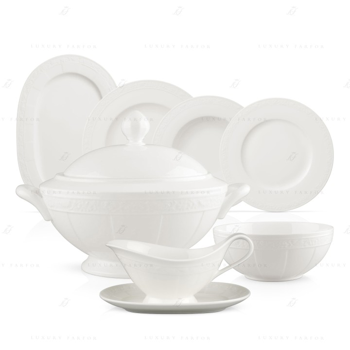 Столовый сервиз на 6 персон коллекции White Pearl бренда Villeroy & Boch