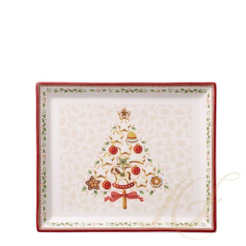 Блюдо для выпечки прямоугольное 27x22,5см коллекции Winter Bakery Delight бренда Villeroy & Boch