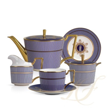 Чайный сервиз на 4 персоны коллекции Anthemion Blue бренда Wedgwood