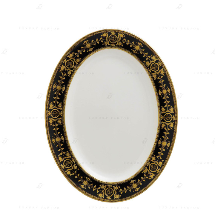 Блюдо овальное 39см коллекции Astbury Black бренда Wedgwood