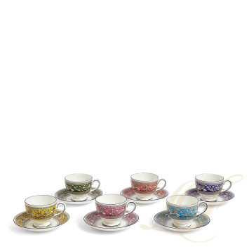 Чашка чайная с блюдцем 174мл, 6шт. коллекции Florentine Colours бренда Wedgwood