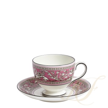 Чашка чайная с блюдцем 174мл коллекции Florentine Fuchsia бренда Wedgwood