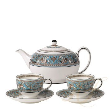 Набор чайный из 3 предметов коллекции Florentine Turquoise бренда Wedgwood