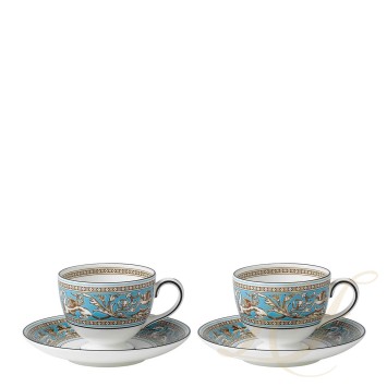 Чашка чайная с блюдцем 200мл, 2шт. коллекции Florentine Turquoise бренда Wedgwood