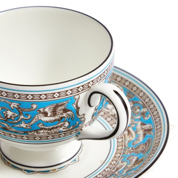 Чашка чайная с блюдцем 174мл коллекции Florentine Turquoise бренда Wedgwood