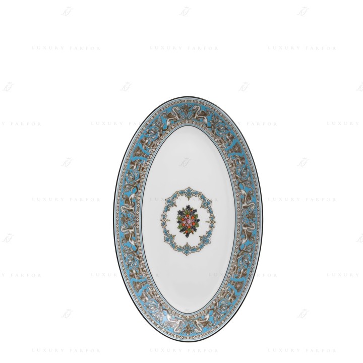 Блюдо овальное 26см коллекции Florentine Turquoise бренда Wedgwood