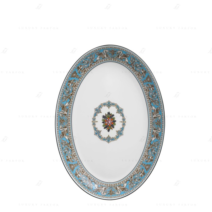 Блюдо овальное 30см коллекции Florentine Turquoise бренда Wedgwood