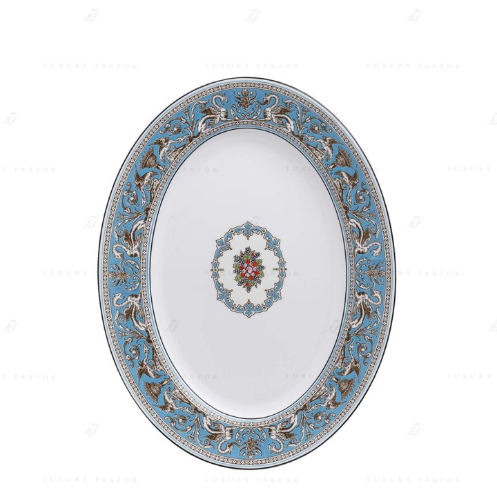 Блюдо овальное 35см коллекции Florentine Turquoise бренда Wedgwood