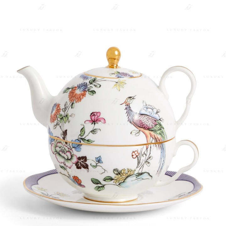 Чайник с чашкой и блюдцем 550мл коллекции Fortune бренда Wedgwood