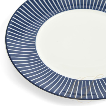 Чашка чайная с блюдцем 220мл коллекции Gio Pinstripe Blue бренда Wedgwood