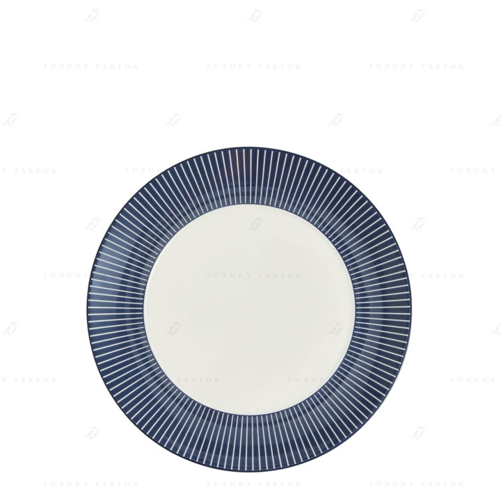Тарелка закусочная 23,8см коллекции Gio Pinstripe Blue бренда Wedgwood