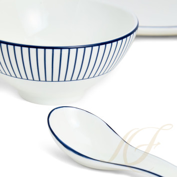 Набор из 8 предметов коллекции Gio Pinstripe White бренда Wedgwood