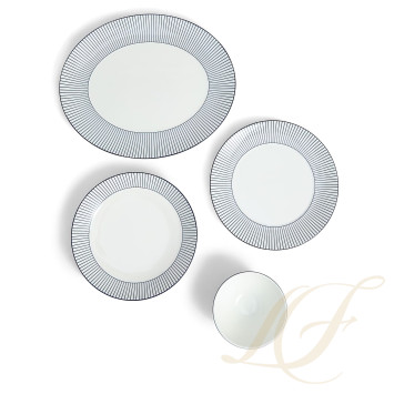 Набор из 7 предметов коллекции Gio Pinstripe White бренда Wedgwood