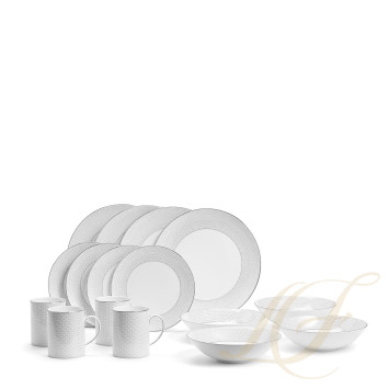 Набор из 16 предметов коллекции Gio Platinum бренда Wedgwood