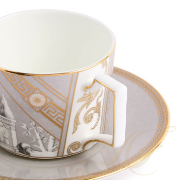 Чашка чайная с блюдцем 250мл, 2шт. коллекции Renaissance Grey 