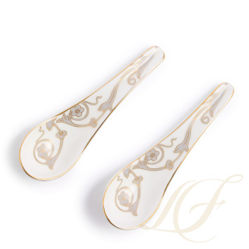 Ложка фарфоровая 13,8см, 2шт. коллекции Renaissance Grey 