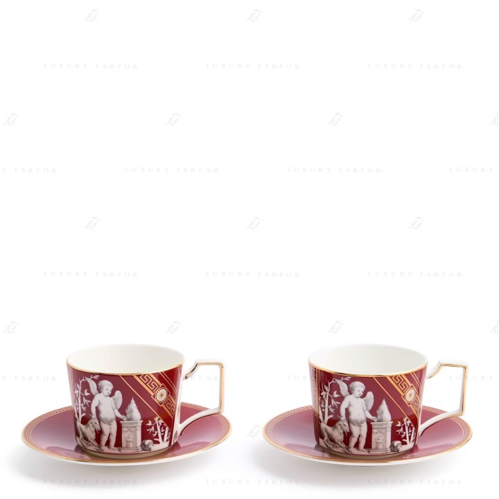 Чашка чайная с блюдцем 250мл, 2шт. коллекции Renaissance Red 