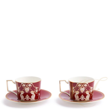 Чашка чайная с блюдцем 250мл, 2шт. коллекции Renaissance Red 