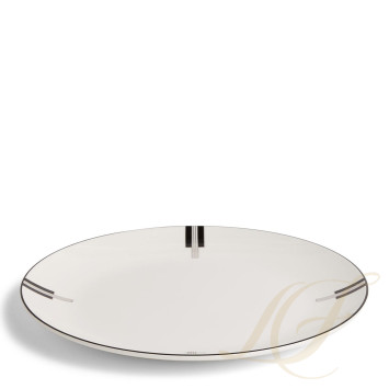 Тарелка главная 28см коллекции Vera Wang - Luxe Graphite бренда Wedgwood