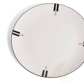 Тарелка главная 28см коллекции Vera Wang - Luxe Graphite бренда Wedgwood