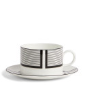 Чашка чайная с блюдцем 235мл коллекции Vera Wang - Luxe Graphite бренда Wedgwood