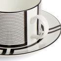 Чашка чайная с блюдцем 235мл коллекции Vera Wang - Luxe Graphite бренда Wedgwood