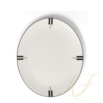 Блюдо овальное 33см коллекции Vera Wang - Luxe Graphite бренда Wedgwood