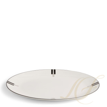 Блюдо овальное 33см коллекции Vera Wang - Luxe Graphite бренда Wedgwood