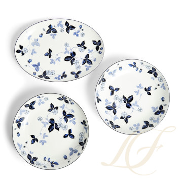 Набор из 15 предметов коллекции Wild Strawberry Inky Blue бренда Wedgwood