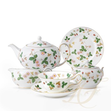 Чайный сервиз на 4 персоны коллекции Wild Strawberry бренда Wedgwood