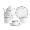Кофейный сервиз на 6 персон коллекции Athena Platine бренда Bernardaud