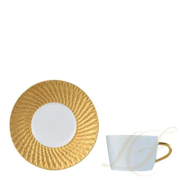 Чашка чайная с блюдцем 150мл коллекции Twist Or бренда Bernardaud