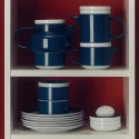 Чайный сервиз на 6 персон, 15 предметов коллекции Colonna Blue Limited Re-edition бренда Richard Ginori