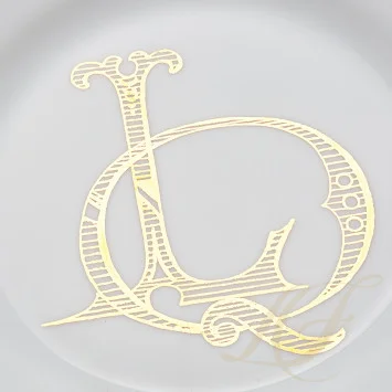 Тарелка десертная 17см коллекции Corona Monogram Oro Brillante бренда Richard Ginori