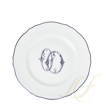 Тарелка подстановочная 31см коллекции Corona Monogram Blue Cobalto бренда Richard Ginori