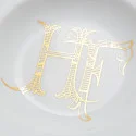 Тарелка суповая 24см коллекции Corona Monogram Oro Brillante бренда Richard Ginori