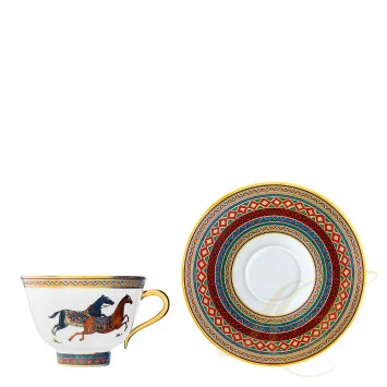 Чашка чайная с блюдцем № 1 230мл коллекции Cheval d'Orient бренда Hermes