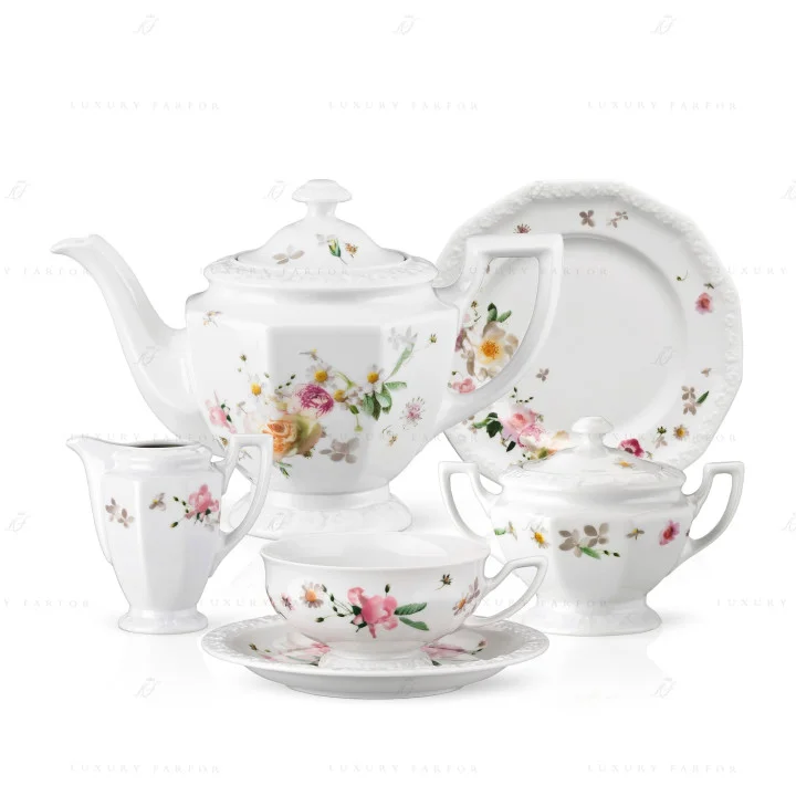 Чайный сервиз на 6 персон коллекции Maria Pink Rose бренда Rosenthal