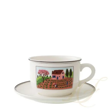 Чашка для завтрака с блюдцем 0,42л коллекции Design Naif бренда Villeroy & Boch