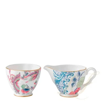 Сахарница и молочник коллекции Butterfly Bloom бренда Wedgwood